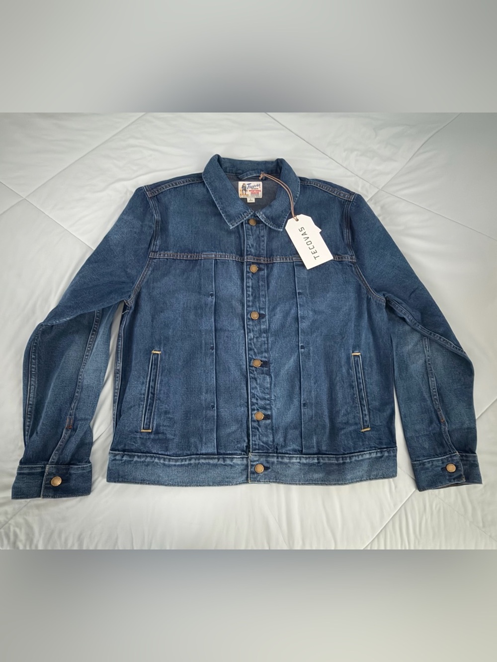 NWT Tecovas Men's Denim Ranch Hand Trucker  Jacket MSRP $165